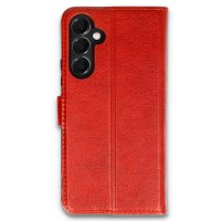 Newface Samsung Galaxy A16 5G Kılıf Trend S Plus Kapaklı Kılıf - Kırmızı