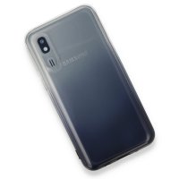 Newface Samsung Galaxy A2 Core Kılıf Lüx Çift Renkli Silikon - Siyah