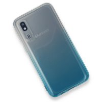 Newface Samsung Galaxy A2 Core Kılıf Lüx Çift Renkli Silikon - Turkuaz