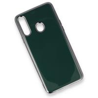 Newface Samsung Galaxy A20S Kılıf İkon Silikon - Koyu Yeşil