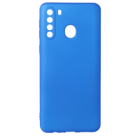 Newface Samsung Galaxy A21 Kılıf Premium Rubber Silikon - Mavi
