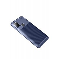 Newface Samsung Galaxy A21S Kılıf Focus Karbon Silikon - Lacivert