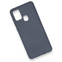 Newface Samsung Galaxy A21S Kılıf Nano içi Kadife Silikon - Gri