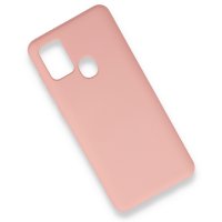 Newface Samsung Galaxy A21S Kılıf Nano içi Kadife Silikon - Pudra