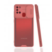 Newface Samsung Galaxy A21S Kılıf Platin Kamera Koruma Silikon - Pembe