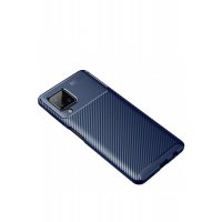 Newface Samsung Galaxy A22 Kılıf Auto Focus Karbon Kapak - Lacivert