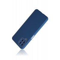 Newface Samsung Galaxy A12 Kılıf Glass Kapak - Mavi