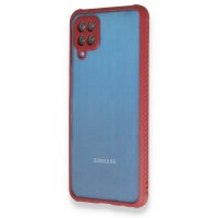 Newface Samsung Galaxy A22 Kılıf Miami Şeffaf Silikon  - Kırmızı