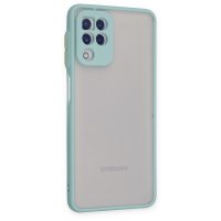 Newface Samsung Galaxy A22 Kılıf Montreal Silikon Kapak - Turkuaz