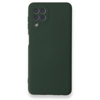 Newface Samsung Galaxy A22 Kılıf Nano içi Kadife  Silikon - Koyu Yeşil