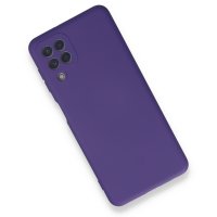Newface Samsung Galaxy M32 Kılıf Nano içi Kadife Silikon - Mor