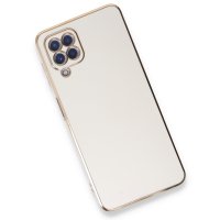 Newface Samsung Galaxy A22 Kılıf Volet Silikon - Beyaz