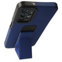 Newface Samsung Galaxy A23 4G Kılıf Mega Standlı Silikon - Mavi