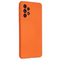 Newface Samsung Galaxy A23 4G Kılıf Nano içi Kadife Silikon - Turuncu