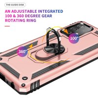 Newface Samsung Galaxy A23 4G Kılıf Sofya Yüzüklü Silikon Kapak - Rose