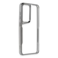 Newface Samsung Galaxy A24 4G Kılıf Boyi Silikon Kapak - Gümüş