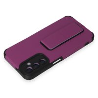Newface Samsung Galaxy A24 4G Kılıf Mega Standlı Silikon - Mor