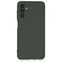 Newface Samsung Galaxy A24 4G Kılıf Nano içi Kadife Silikon - Koyu Yeşil
