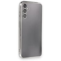 Newface Samsung Galaxy A24 4G Kılıf Razer Lensli Silikon - Gümüş