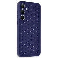 Newface Samsung Galaxy A25 5G Kılıf Petek Silikon Kapak - Lacivert