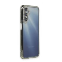 Newface Samsung Galaxy A25 5G Kılıf Razer Lensli Silikon - Gümüş