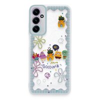 Newface Samsung Galaxy A25 5G Kılıf Sweet Desenli Silikon Kapak - Açık Mavi