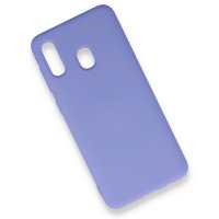 Newface Samsung Galaxy A20 Kılıf Nano içi Kadife Silikon - Lila