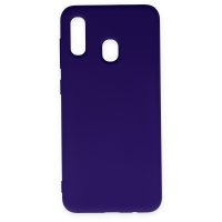 Newface Samsung Galaxy A30 Kılıf Nano içi Kadife Silikon - Mor