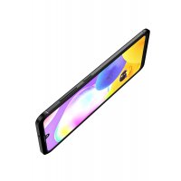 Newface Samsung Galaxy A31 Kılıf Focus Karbon Silikon - Lacivert