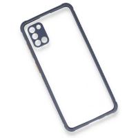 Newface Samsung Galaxy A31 Kılıf Miami Şeffaf Silikon - Gri