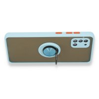 Newface Samsung Galaxy A31 Kılıf Montreal Yüzüklü Silikon Kapak - Buz Mavi