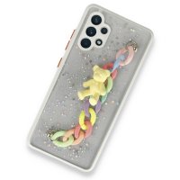 Newface Samsung Galaxy A32 Kılıf Ayıcıklı Silikon - Beyaz