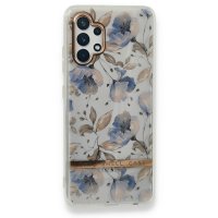 Newface Samsung Galaxy A32 Kılıf Çiçekli Silikon - Lila