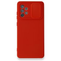 Newface Samsung Galaxy A52S Kılıf Color Lens Silikon - Kırmızı