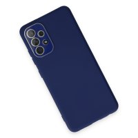 Newface Samsung Galaxy A32 Kılıf Lansman Glass Kapak - Sky Blue