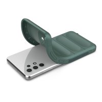 Newface Samsung Galaxy A32 Kılıf Optimum Silikon - Koyu Yeşil