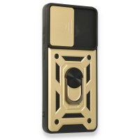 Newface Samsung Galaxy A32 Kılıf Pars Lens Yüzüklü Silikon - Gold