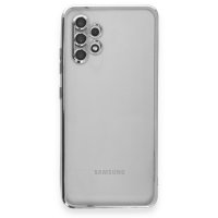 Newface Samsung Galaxy A32 Kılıf Razer Lensli Silikon - Gümüş