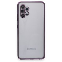 Newface Samsung Galaxy A32 Kılıf Razer Lensli Silikon - Mor