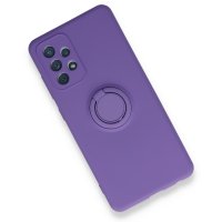 Newface Samsung Galaxy A32 Kılıf Viktor Yüzüklü Silikon - Mor