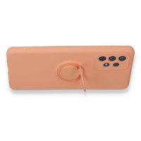 Newface Samsung Galaxy A32 Kılıf Viktor Yüzüklü Silikon - Pudra