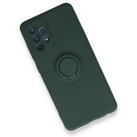 Newface Samsung Galaxy A32 Kılıf Viktor Yüzüklü Silikon - Yeşil