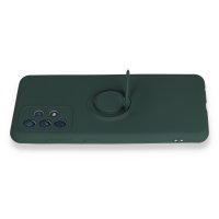 Newface Samsung Galaxy A32 Kılıf Viktor Yüzüklü Silikon - Yeşil