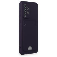 Newface Samsung Galaxy A33 5G Kılıf Kelvin Kartvizitli Silikon - Derin Mor