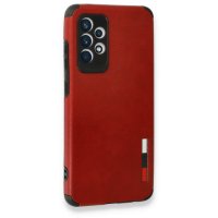 Newface Samsung Galaxy A33 5G Kılıf Loop Deri Silikon - Kırmızı