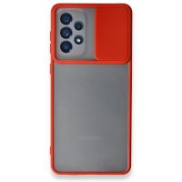 Newface Samsung Galaxy A33 5G Kılıf Palm Buzlu Kamera Sürgülü Silikon - Kırmızı