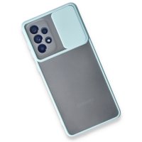 Newface Samsung Galaxy A33 5G Kılıf Palm Buzlu Kamera Sürgülü Silikon - Turkuaz