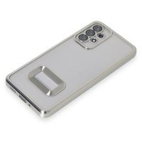 Newface Samsung Galaxy A33 5G Kılıf Slot Silikon - Gümüş