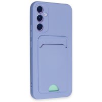 Newface Samsung Galaxy A34 5G Kılıf Kelvin Kartvizitli Silikon - Lila