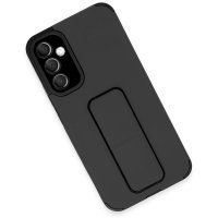 Newface Samsung Galaxy A34 5G Kılıf Mega Standlı Silikon - Siyah